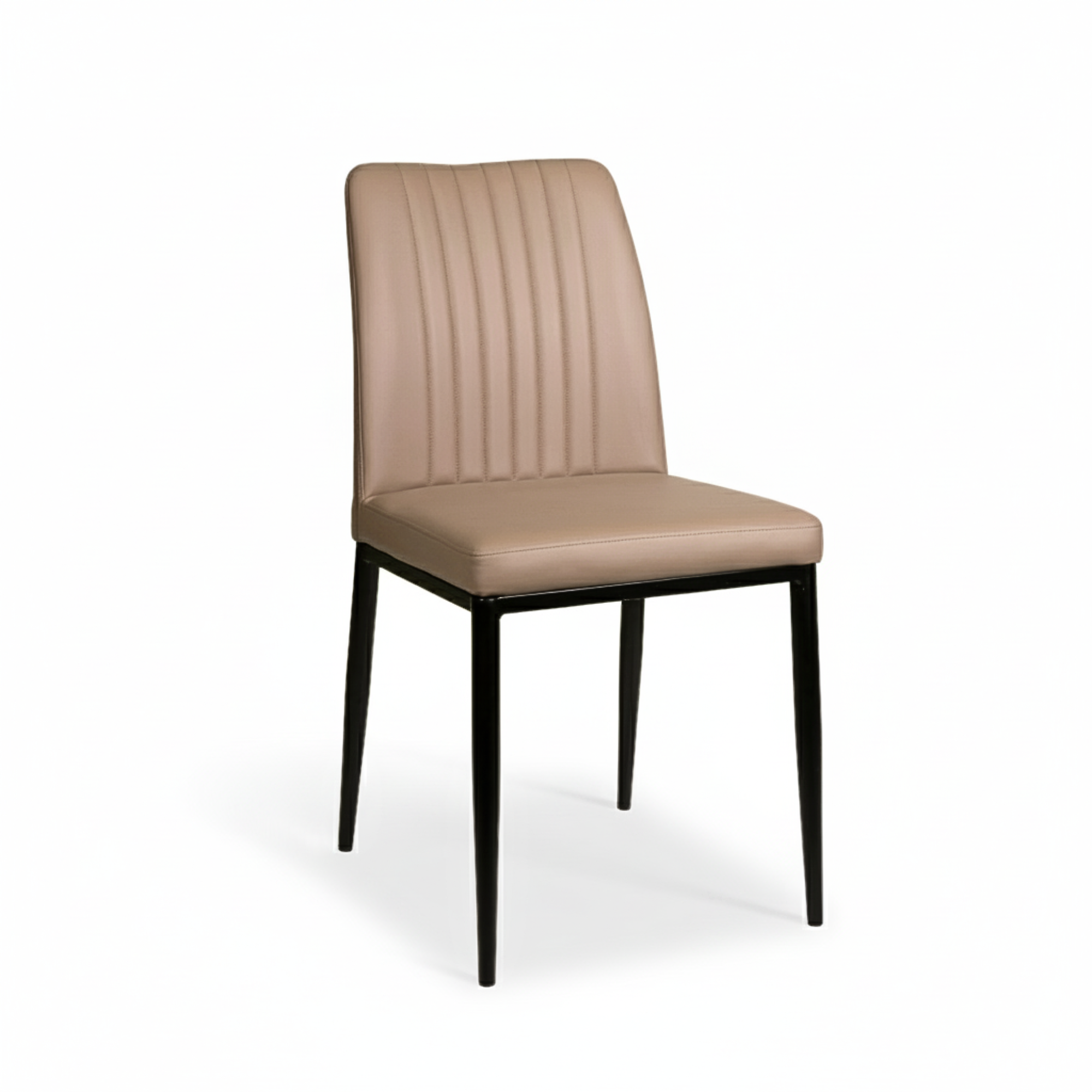 Slay Dining Chair: Dark Taupe Leatherette